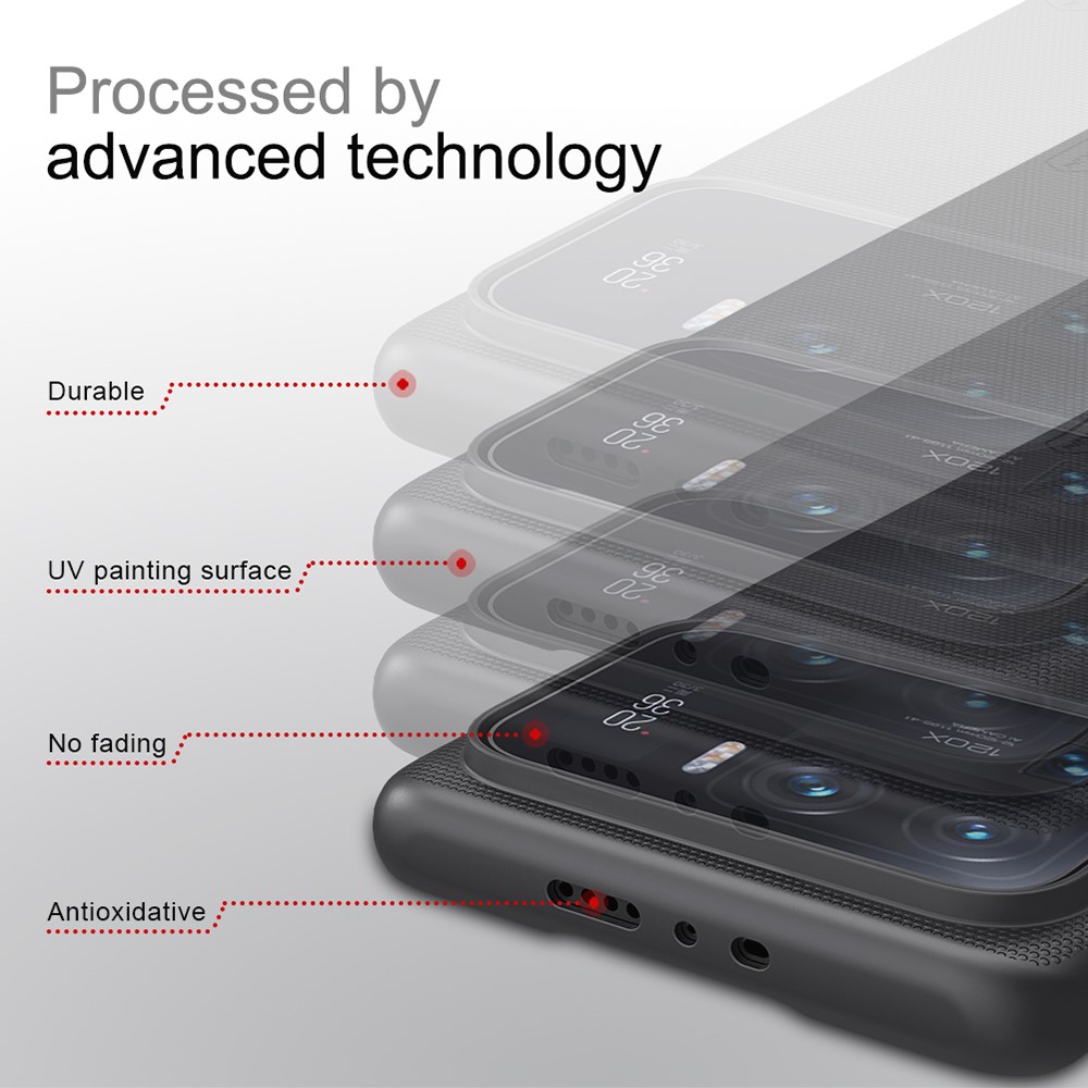 NILLKIN Xiaomi Mi 11 Ultra - NILLKIN Frosted Shield Skal - Svart