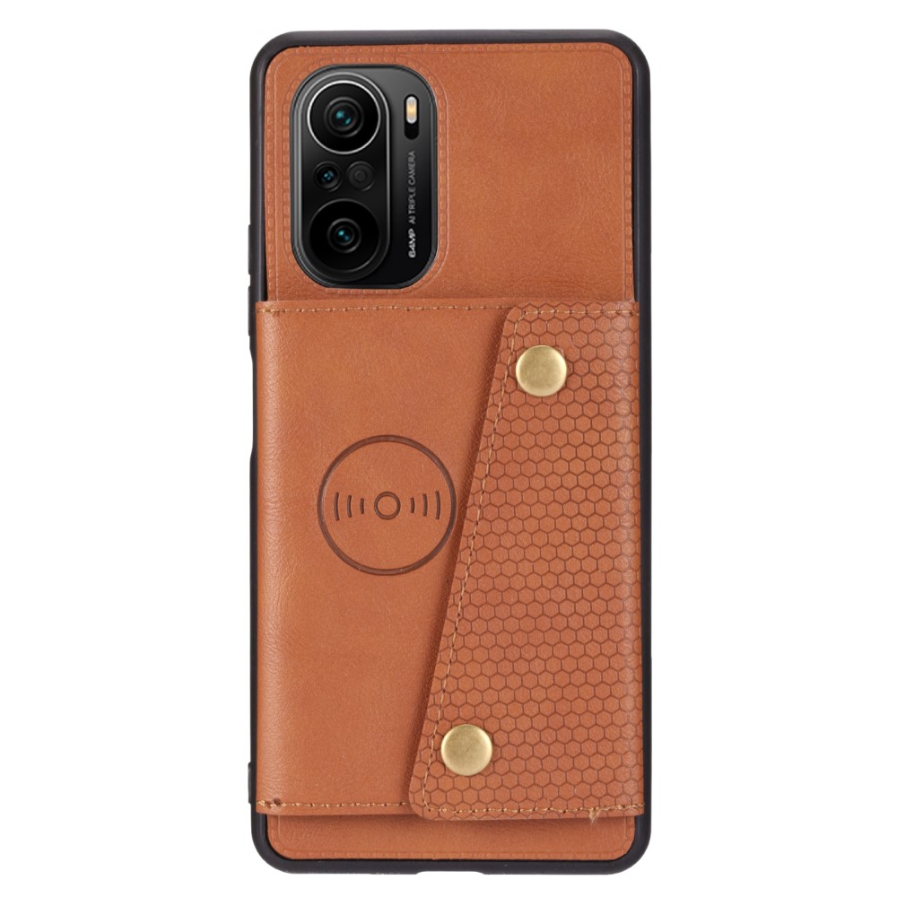  Xiaomi Mi 11i - Läder Skal Med Kortfack Och Magnet - Brun