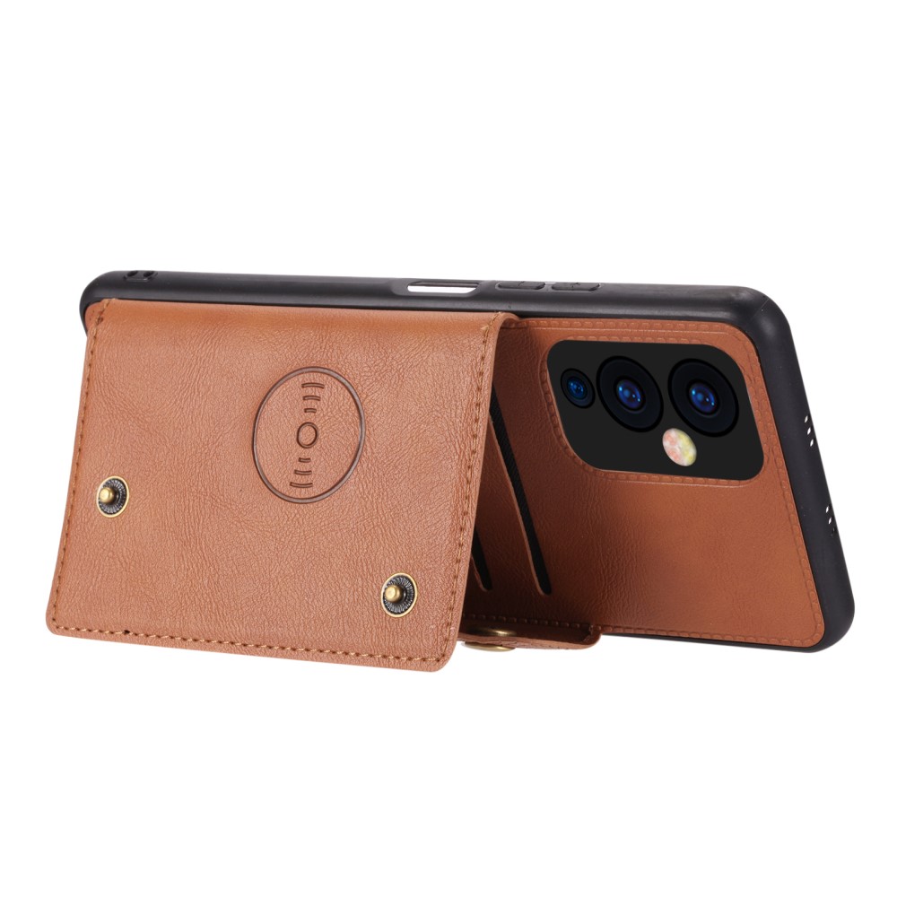  Xiaomi Mi 11i - Läder Skal Med Kortfack Och Magnet - Brun