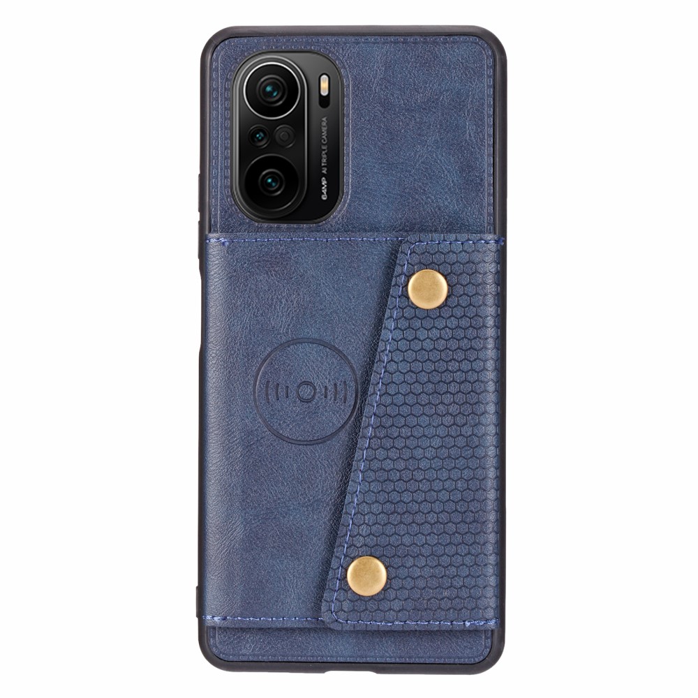  Xiaomi Mi 11i - Läder Skal Med Kortfack Och Magnet - Blå