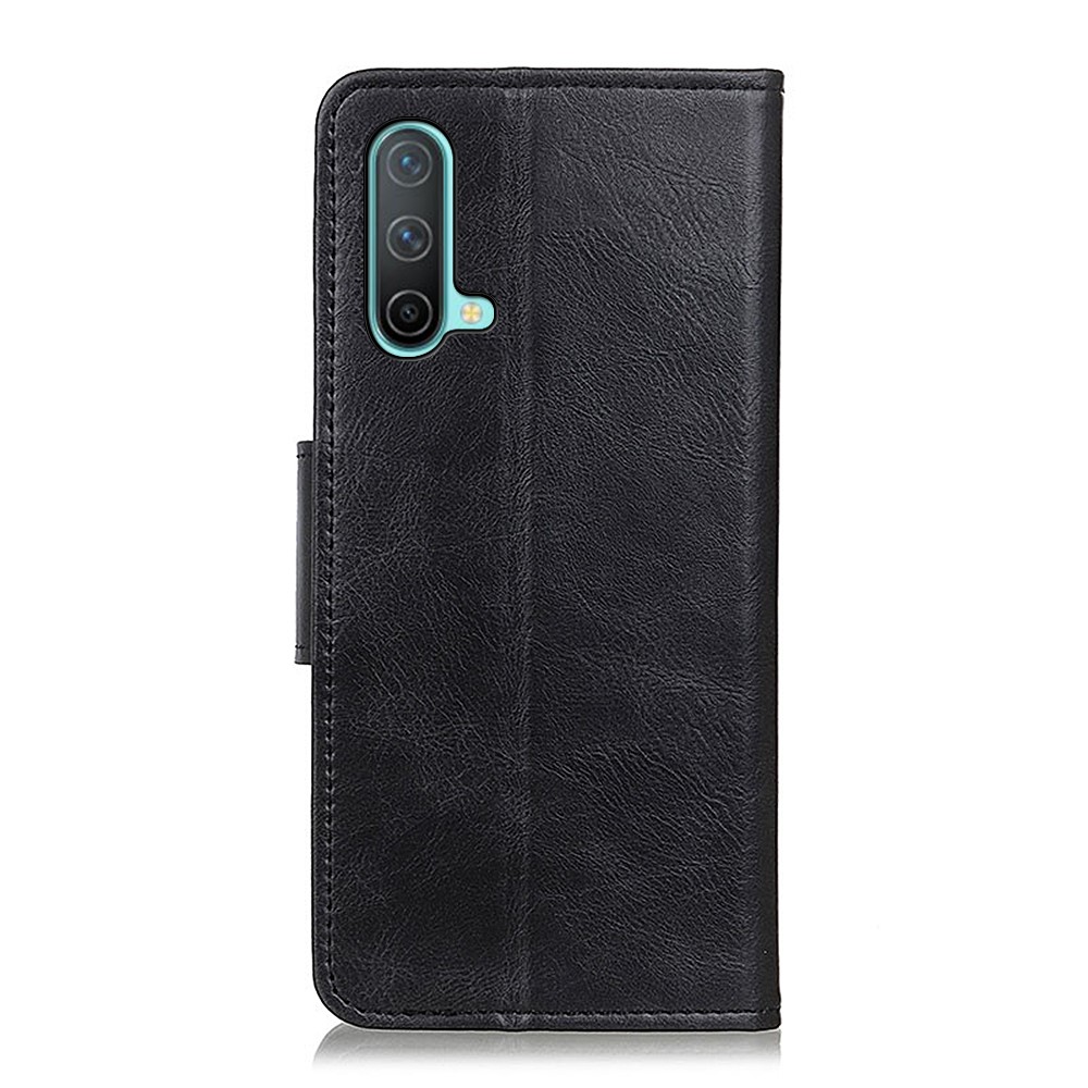  OnePlus Nord CE 5G - Crazy Horse Läder Fodral - Svart