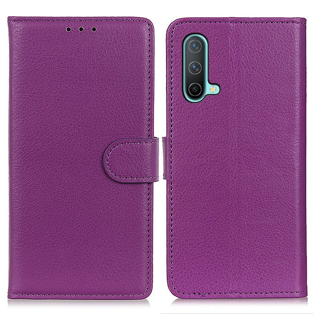  OnePlus Nord CE 5G - Litchi Läder Fodral - Lila