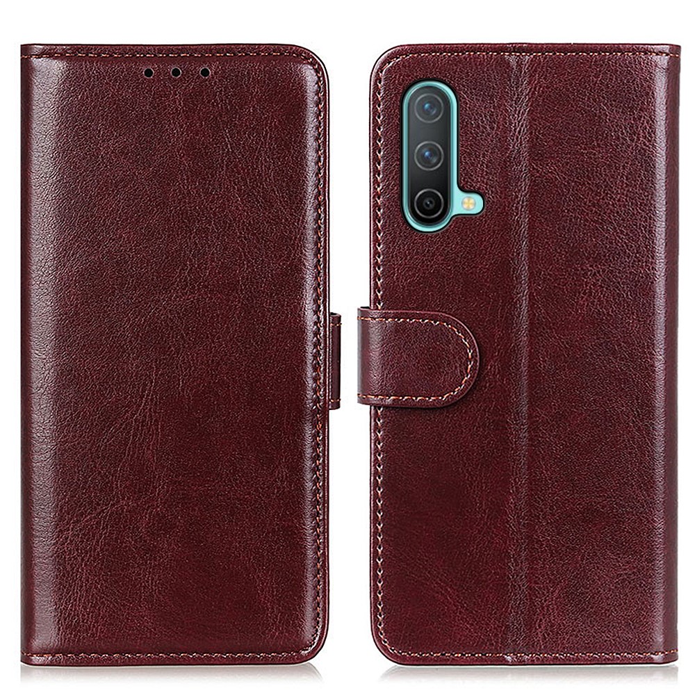  OnePlus Nord CE 5G - Crazy Horse Läder Fodral - Brun