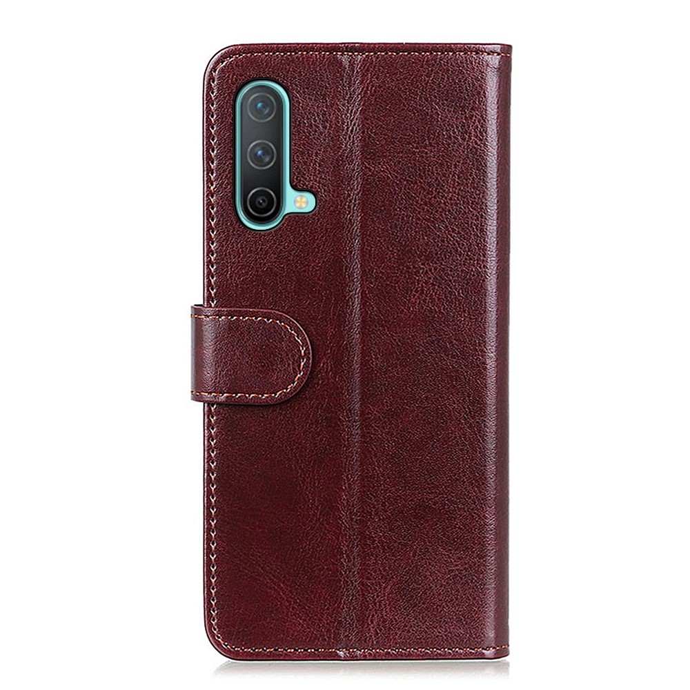  OnePlus Nord CE 5G - Crazy Horse Läder Fodral - Brun