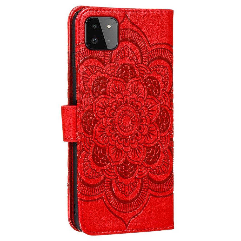  Samsung Galaxy A22 5G - Mandala Plånboksfodral - Röd