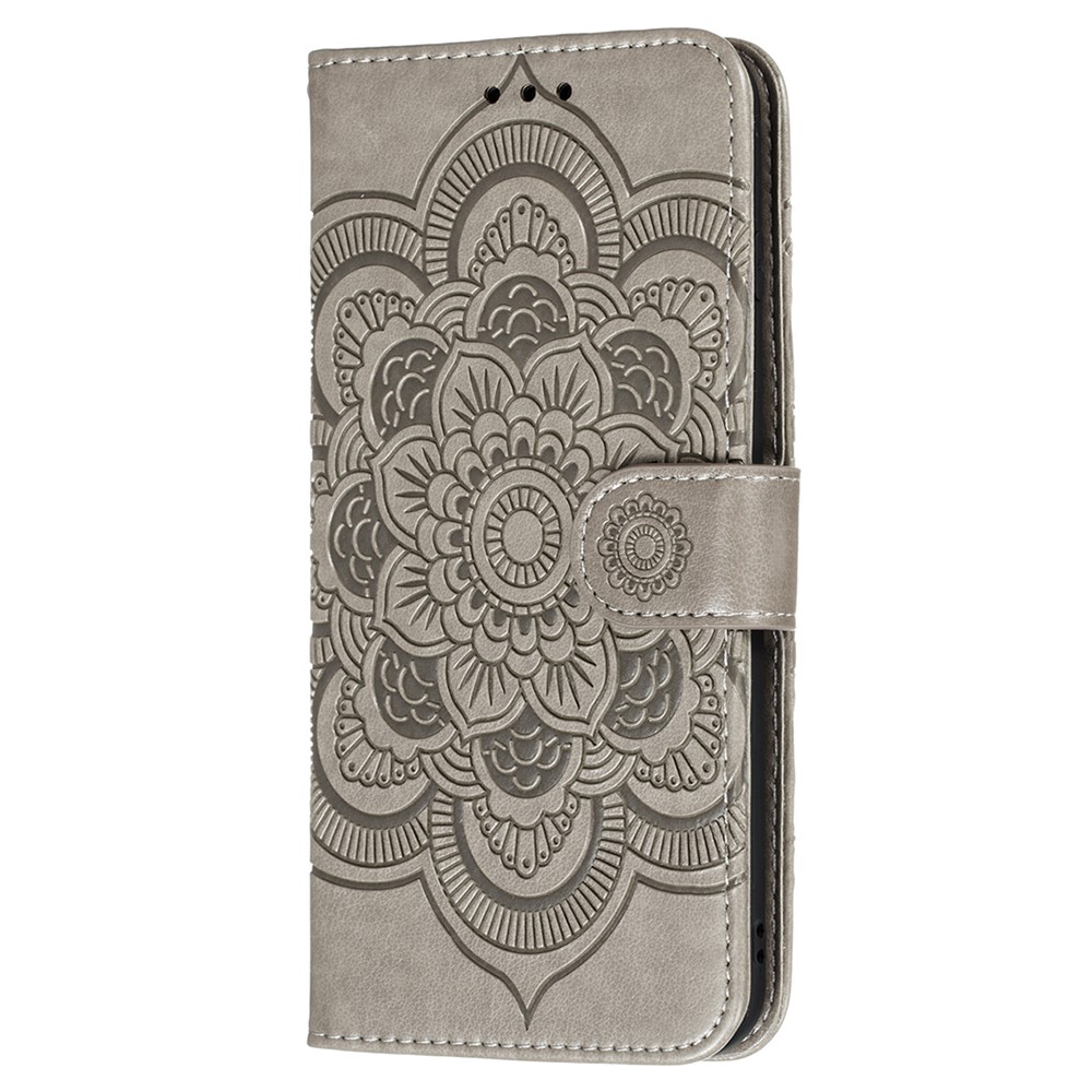  Samsung Galaxy A22 5G - Mandala Plånboksfodral - Grå