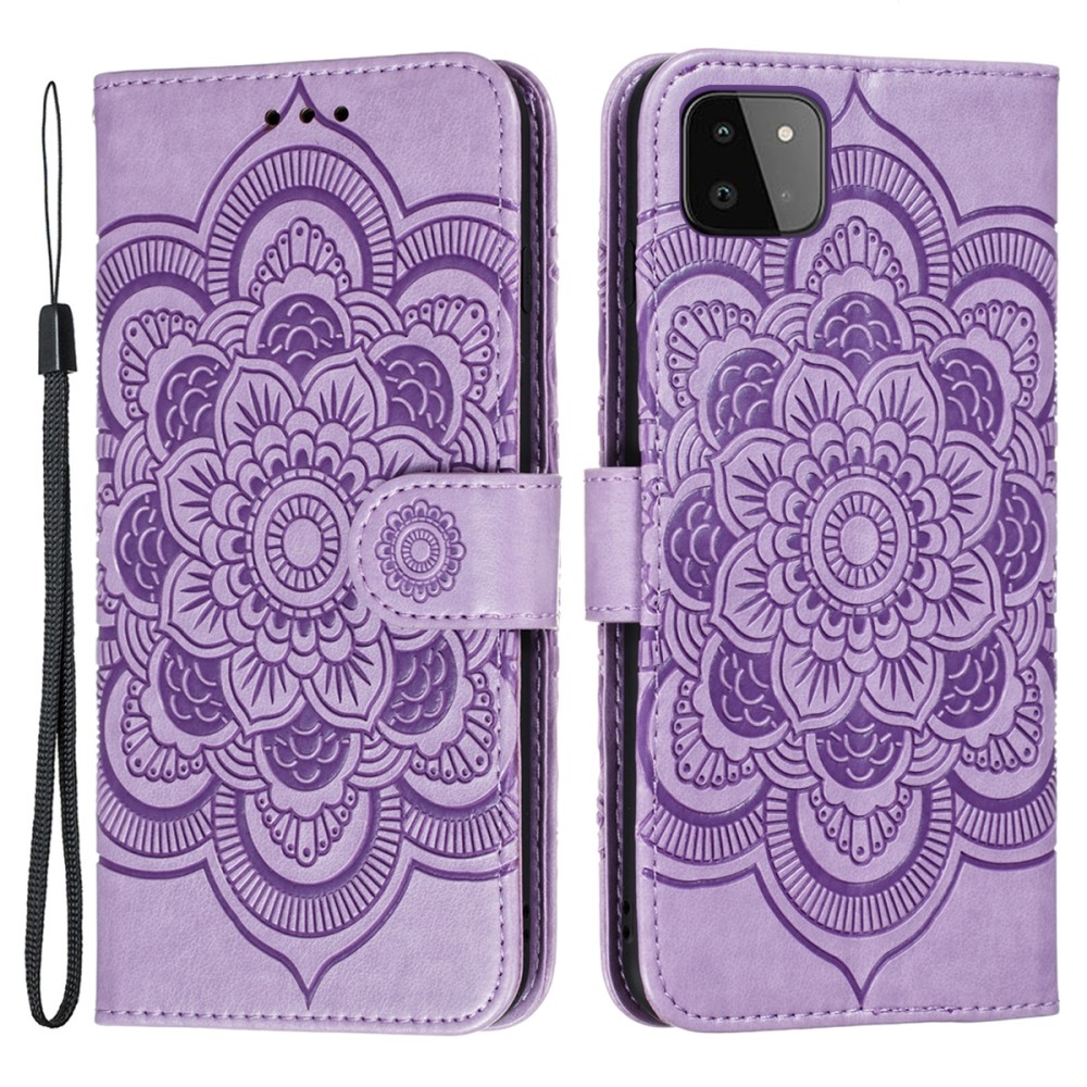  Samsung Galaxy A22 5G - Mandala Plånboksfodral - Lila