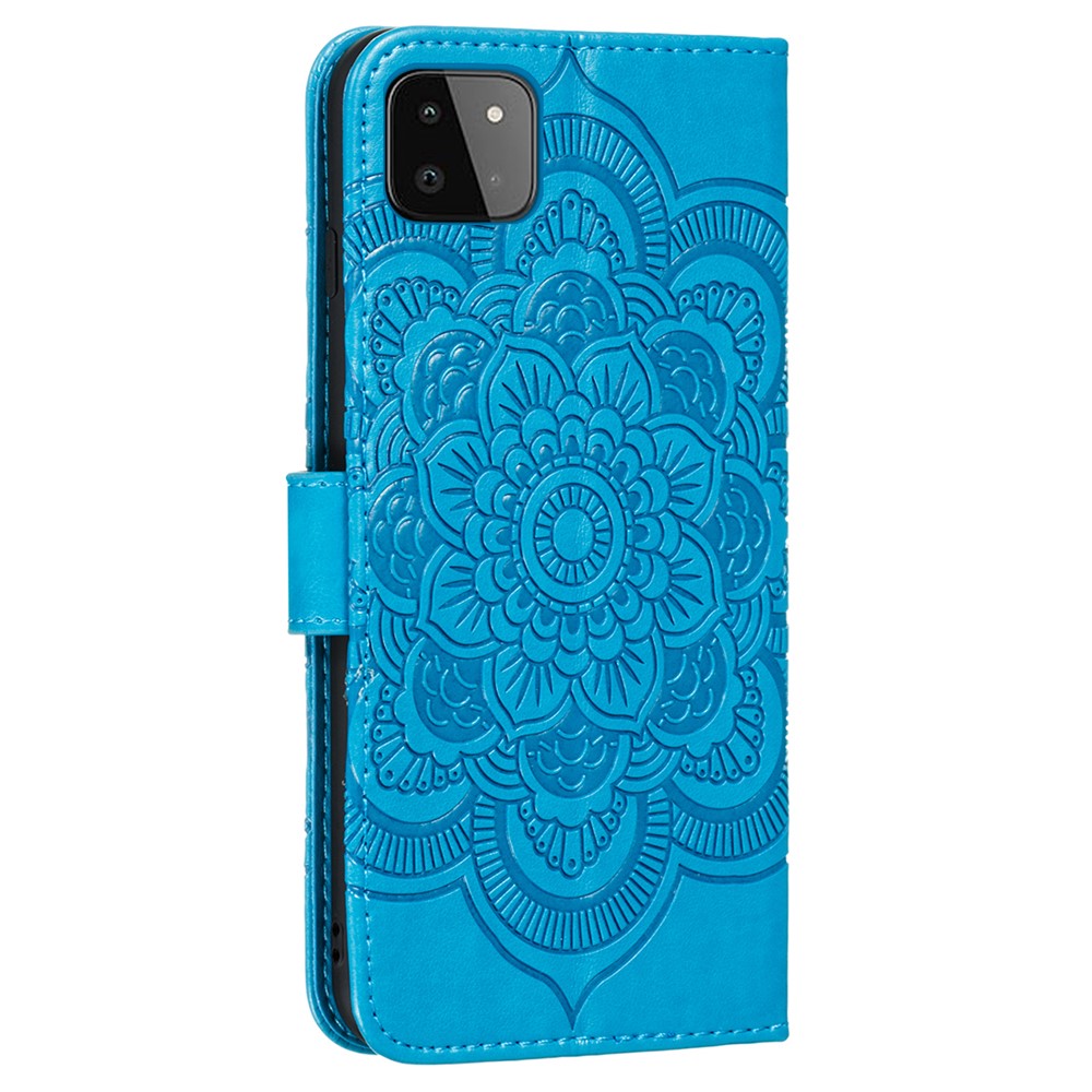  Samsung Galaxy A22 5G - Mandala Plånboksfodral - Blå
