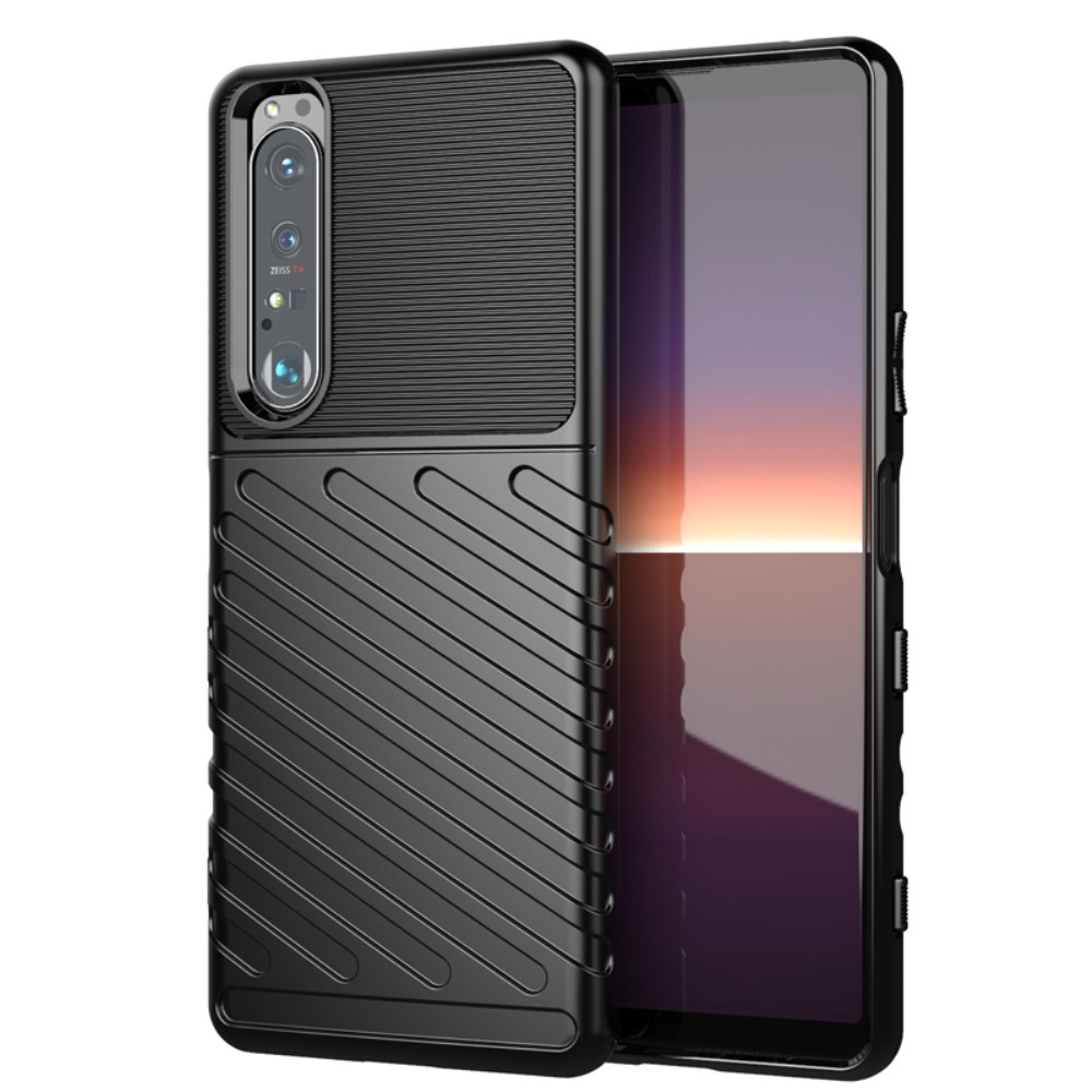  Sony Xperia 1 III - Twill Textur Skal - Svart