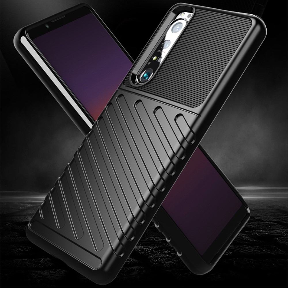  Sony Xperia 1 III - Twill Textur Skal - Svart