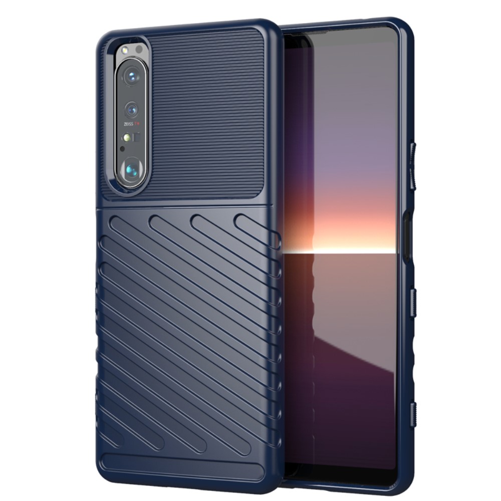  Sony Xperia 1 III - Twill Textur Skal - Blå