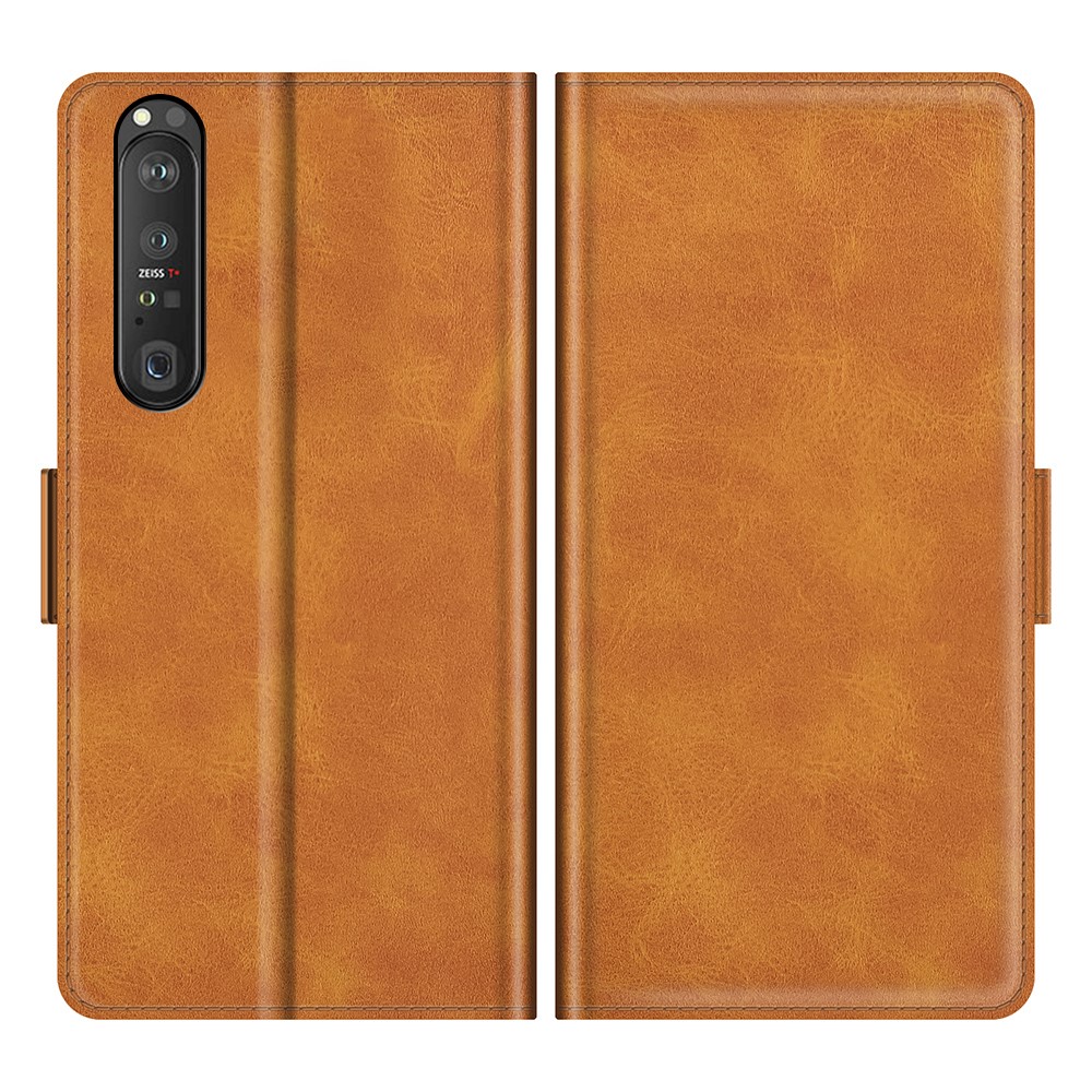  Sony Xperia 1 III - Fodral Med Magnetisk Stängning - Brun
