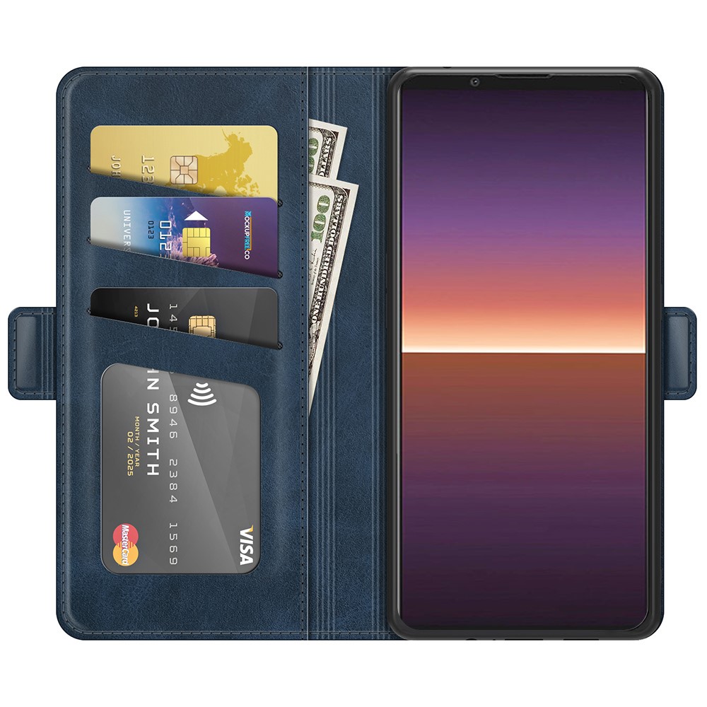  Sony Xperia 1 III - Fodral Med Magnetisk Stängning - Blå