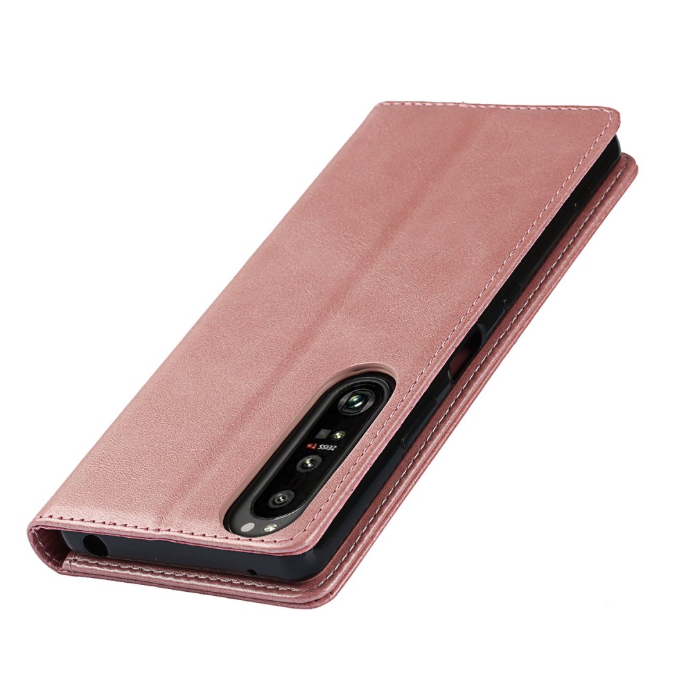  Sony Xperia 1 III - Flip Fodral Med Magnetisk Stängning - Roséguld