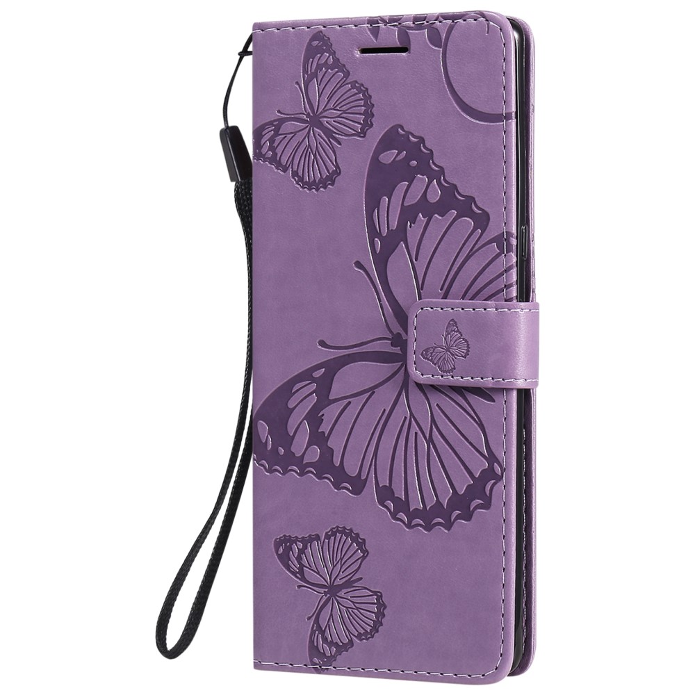  Sony Xperia 1 III - Butterfly Läder Fodral - Lila