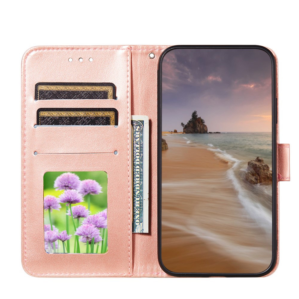  Xiaomi Redmi Note 10S - Solid Läder Fodral - Roséguld
