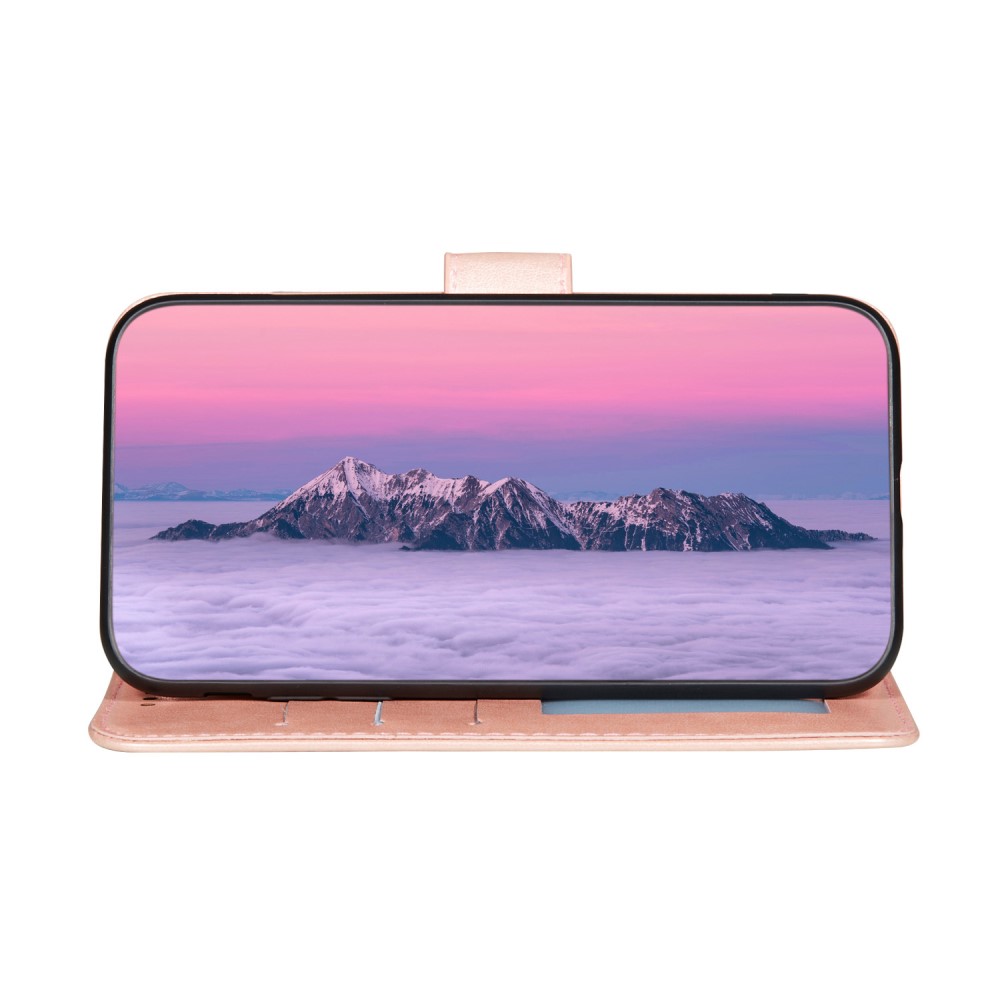  Xiaomi Redmi Note 10S - Solid Läder Fodral - Roséguld