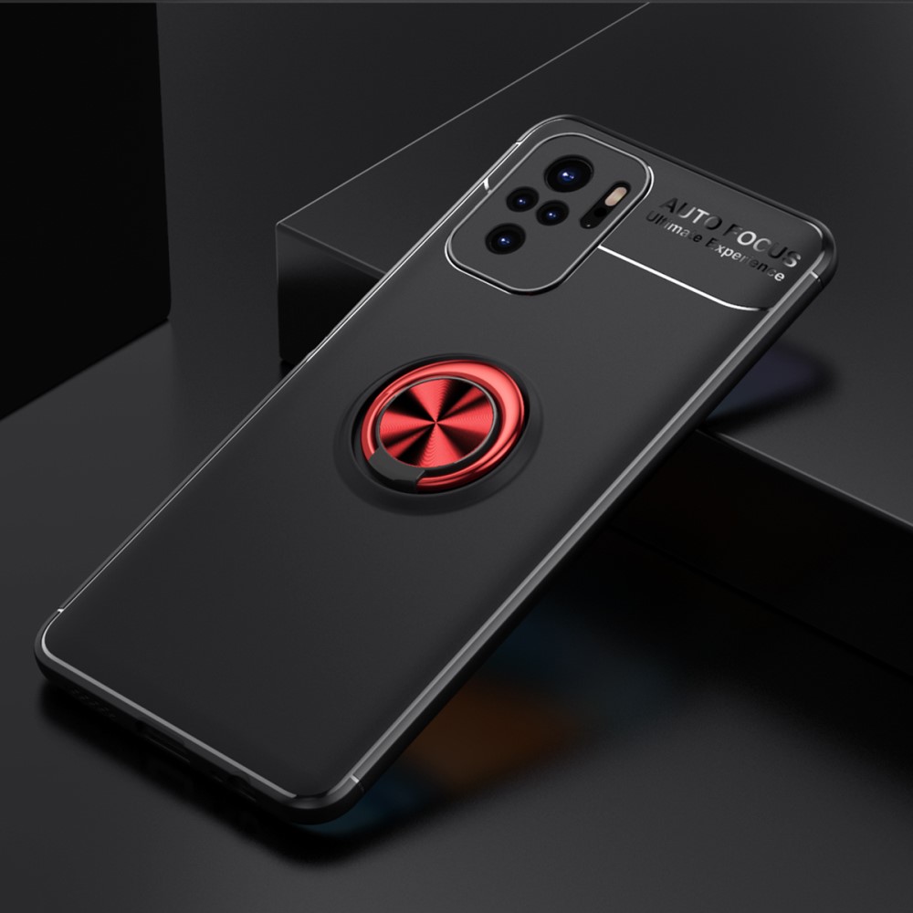  Xiaomi Redmi Note 10S - Ring Skal - Svart/Röd