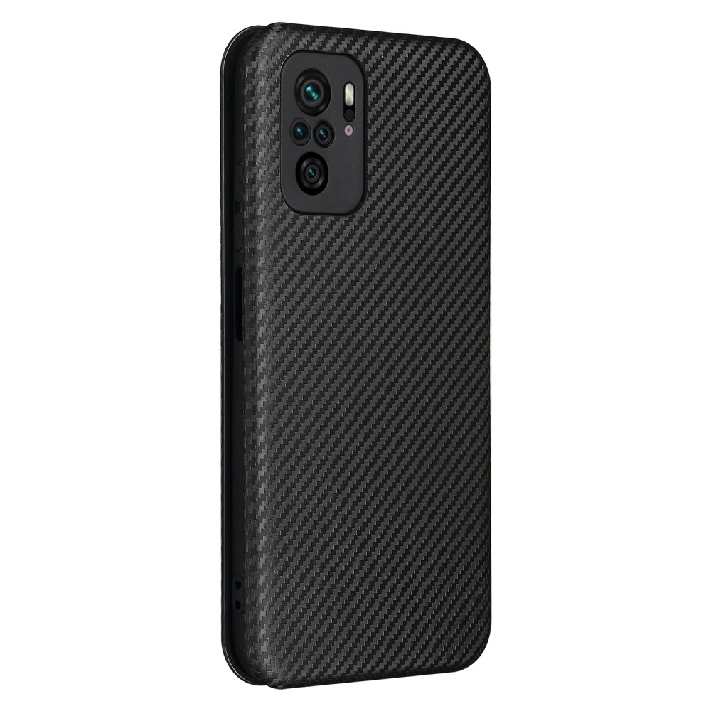  Xiaomi Redmi Note 10S - Kolfiber Textur Fodral - Svart