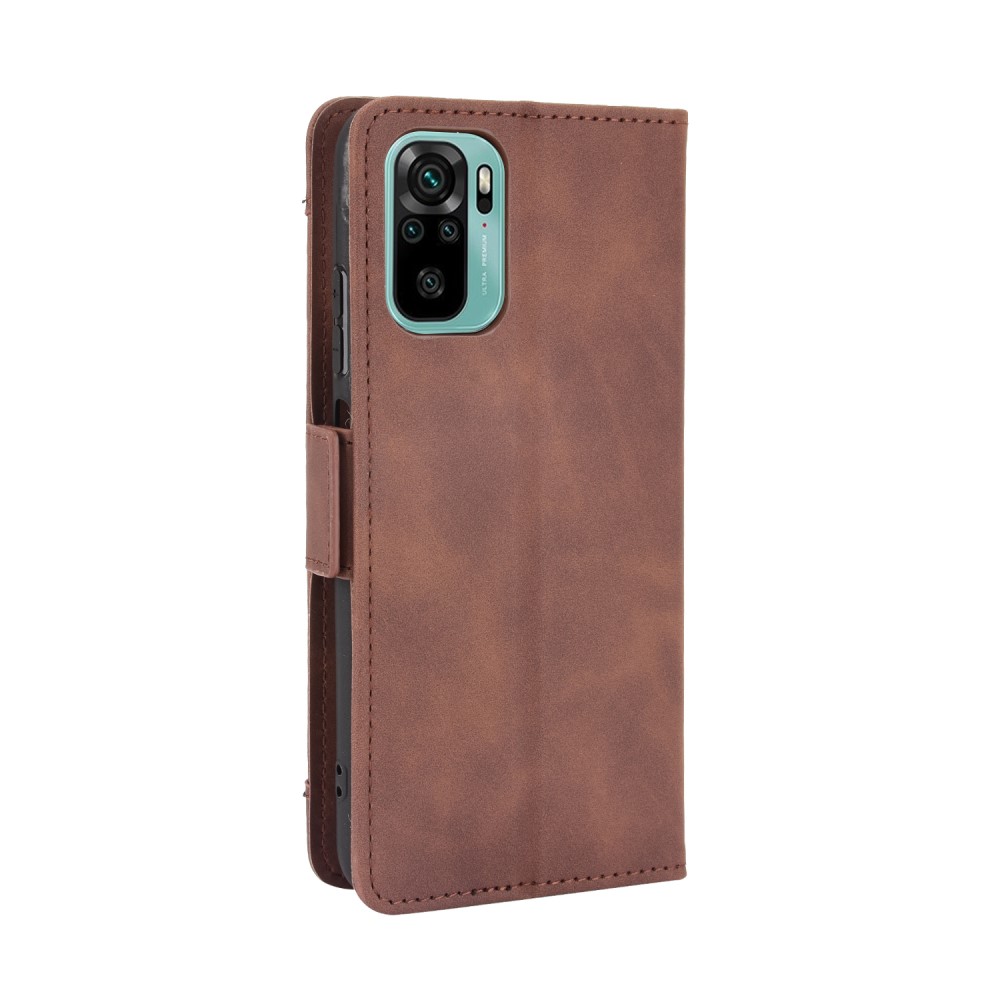  Xiaomi Redmi Note 10S - Fodral Med Avtagbart Kortfodral - Brun