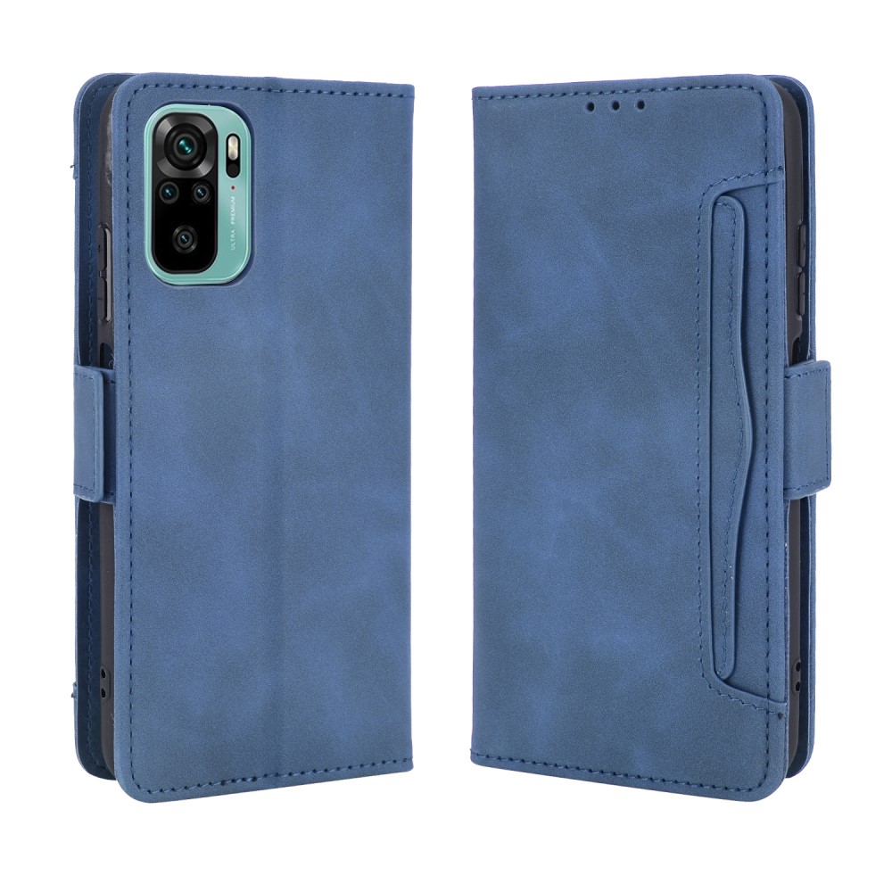  Xiaomi Redmi Note 10S - Fodral Med Avtagbart Kortfodral - Blå