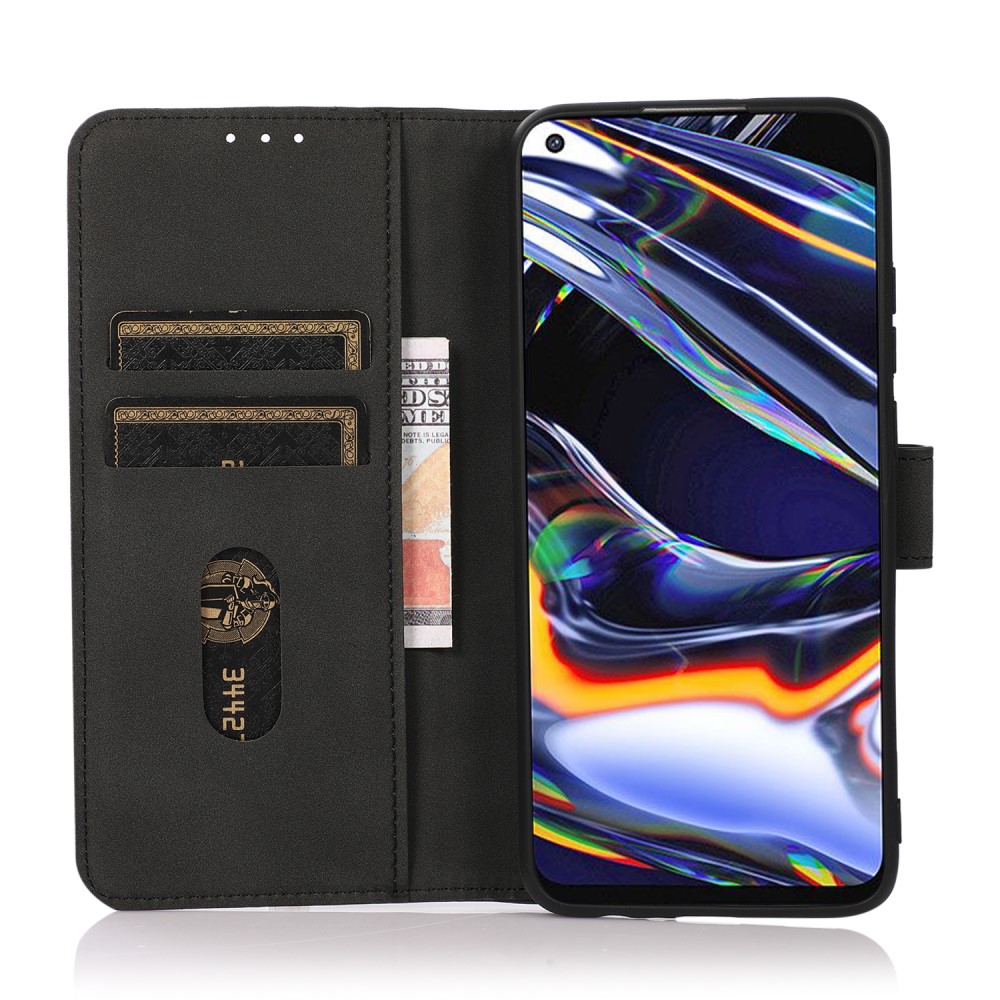 KHAZNEH Xiaomi Redmi Note 10S - KHAZNEH Retro Läder Fodral - Svart