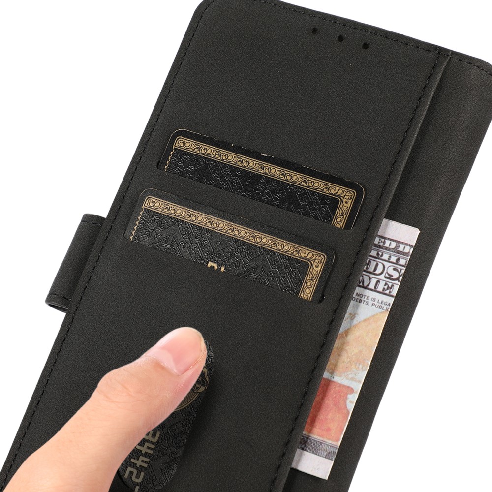 KHAZNEH Xiaomi Redmi Note 10S - KHAZNEH Retro Läder Fodral - Svart