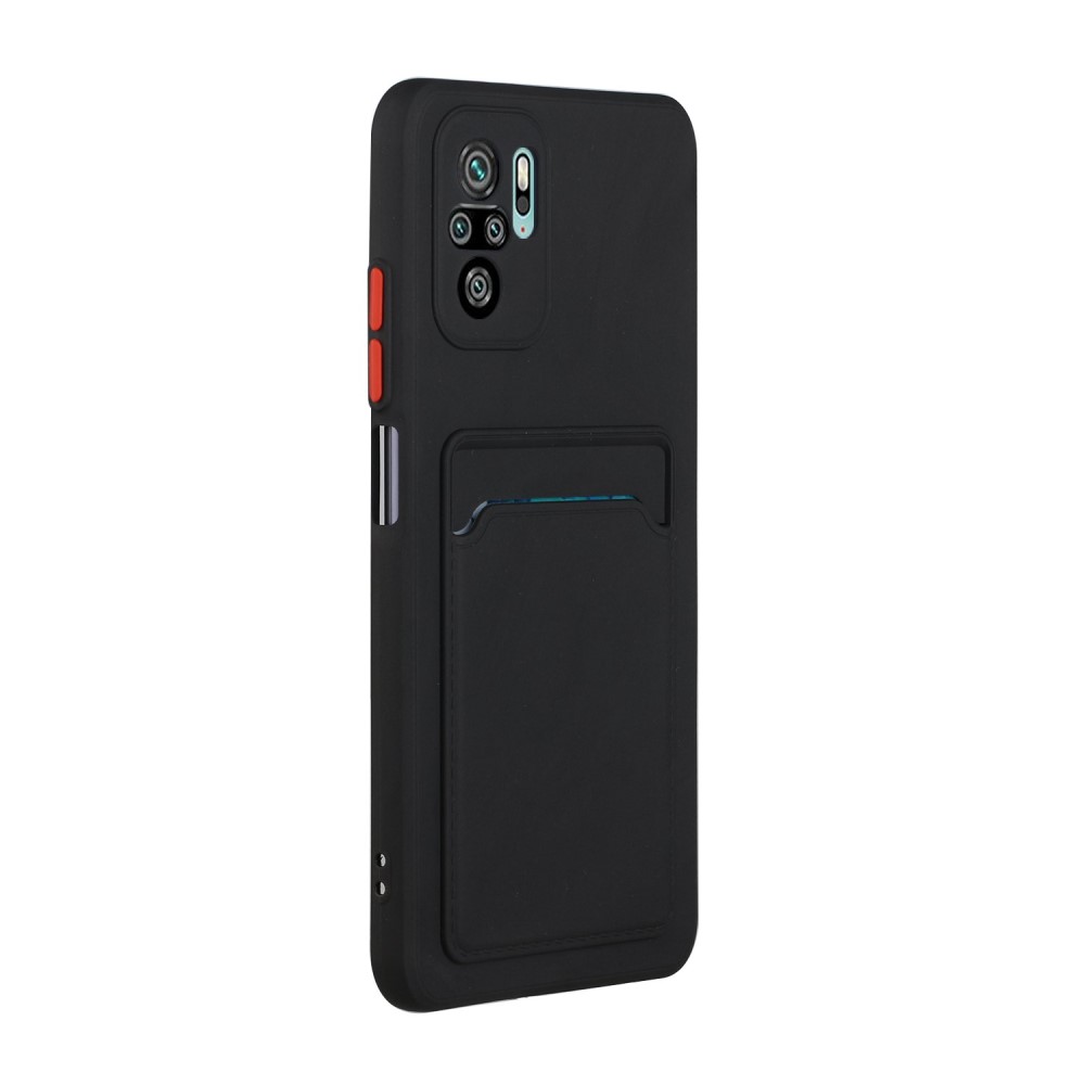  Xiaomi Redmi Note 10S - TPU Skal Med Kortfack - Svart
