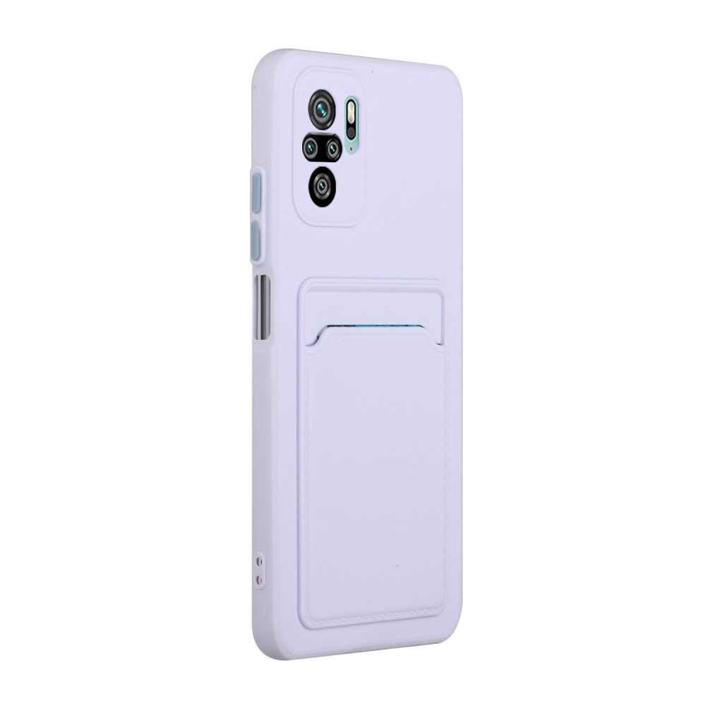  Xiaomi Redmi Note 10S - TPU Skal Med Kortfack - Lila
