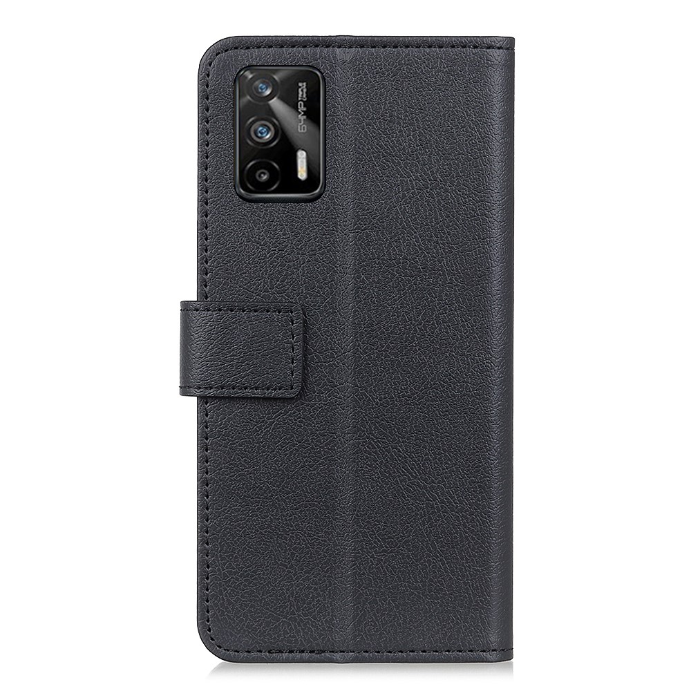  Realme GT 5G - Solid Läder Fodral - Svart