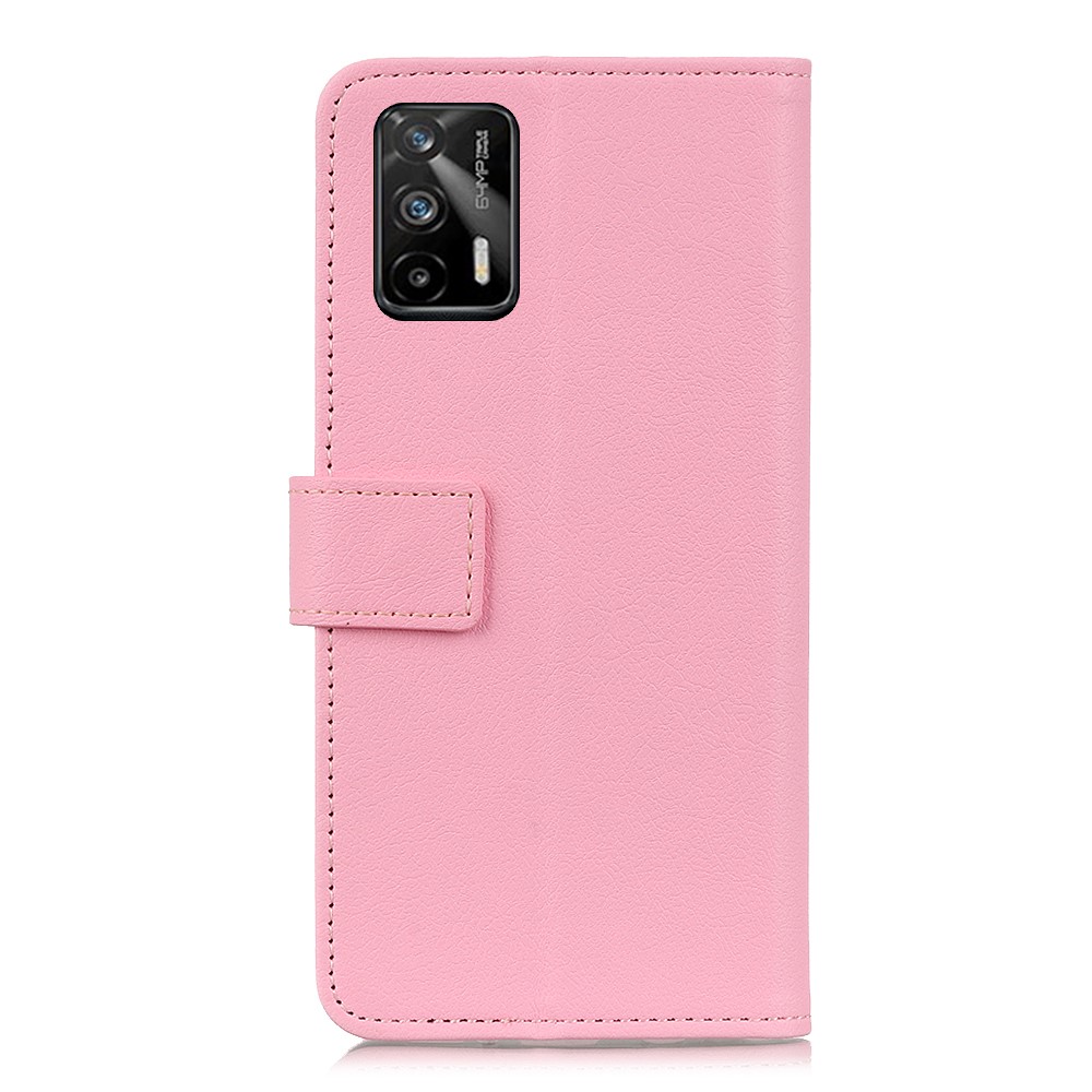  Realme GT 5G - Solid Läder Fodral - Rosa