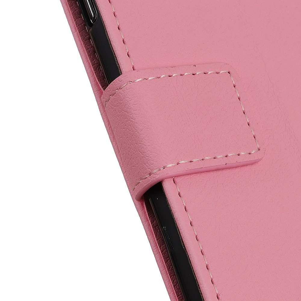  Realme GT 5G - Solid Läder Fodral - Rosa