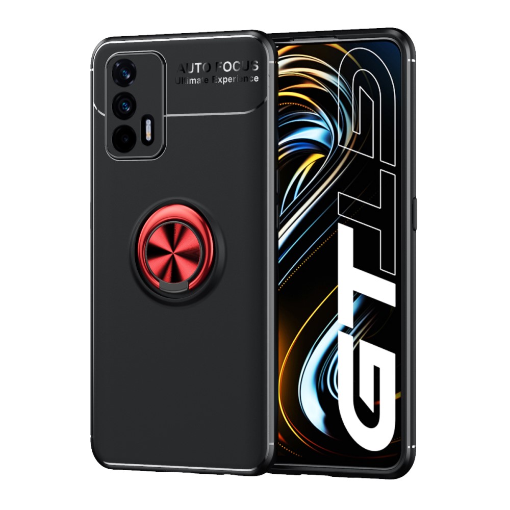  Realme GT 5G - Ring Skal - Svart/Röd