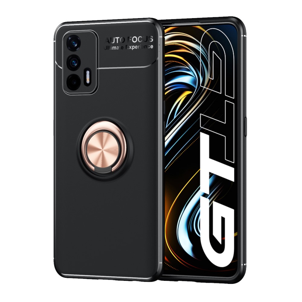  Realme GT 5G - Ring Skal - Svart/Roséguld