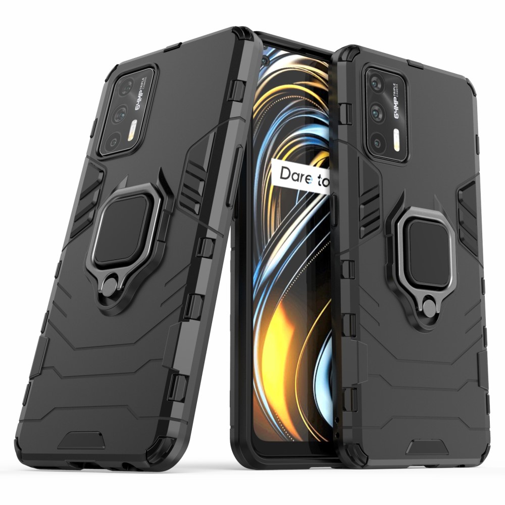  Realme GT 5G - Hybrid Ring Skal - Svart