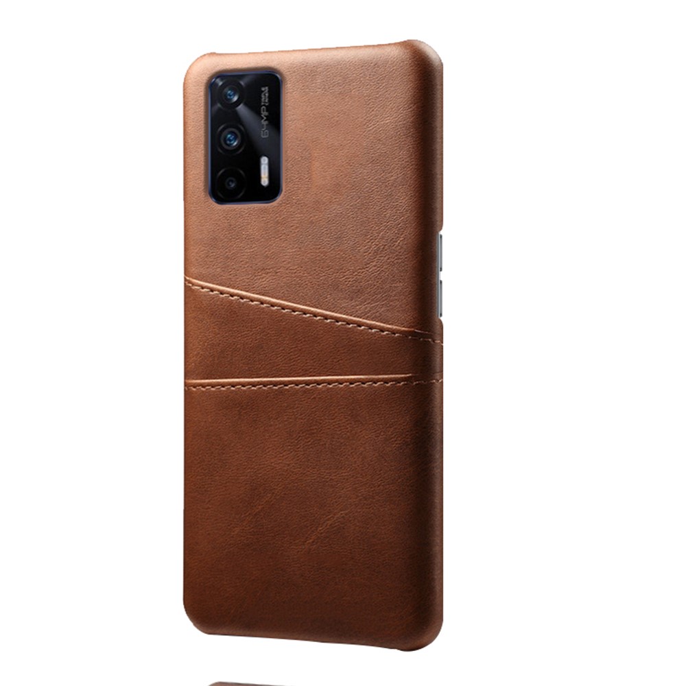 KSQ Realme GT 5G - KSQ Skal Med Kortfack - Brun