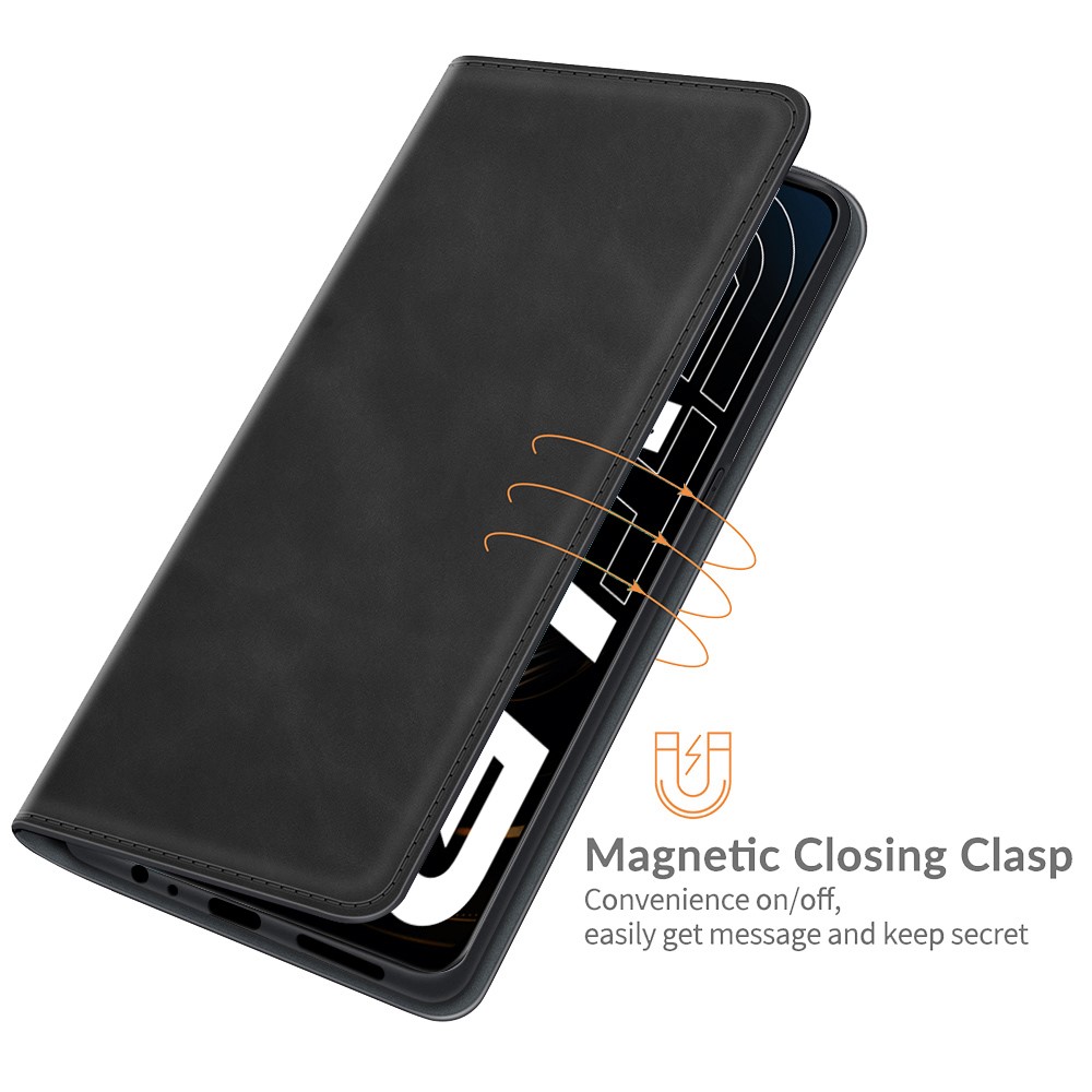  Realme GT 5G - Läder Flip Fodral - Svart