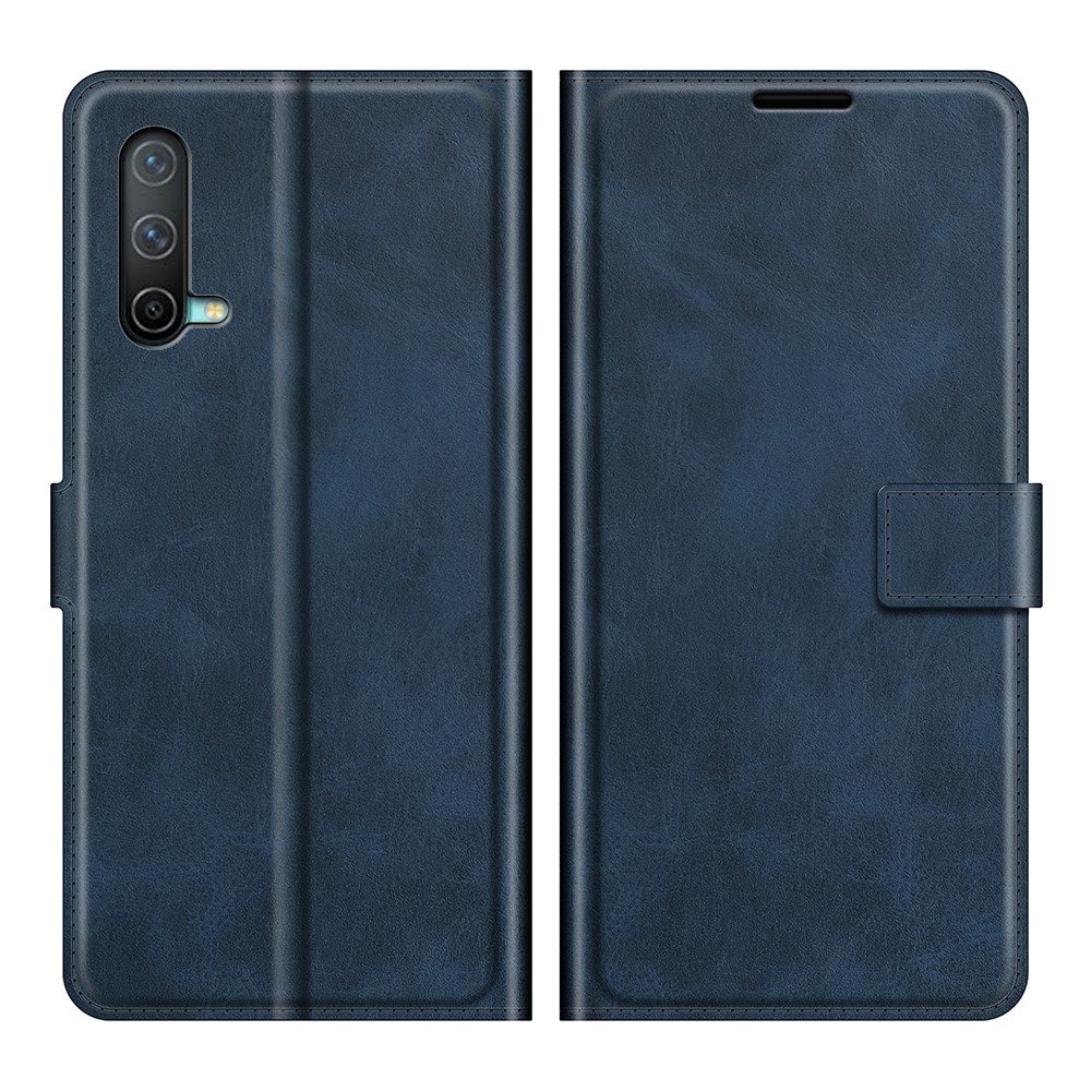  OnePlus Nord CE 5G - Solid Läder Fodral - Blå