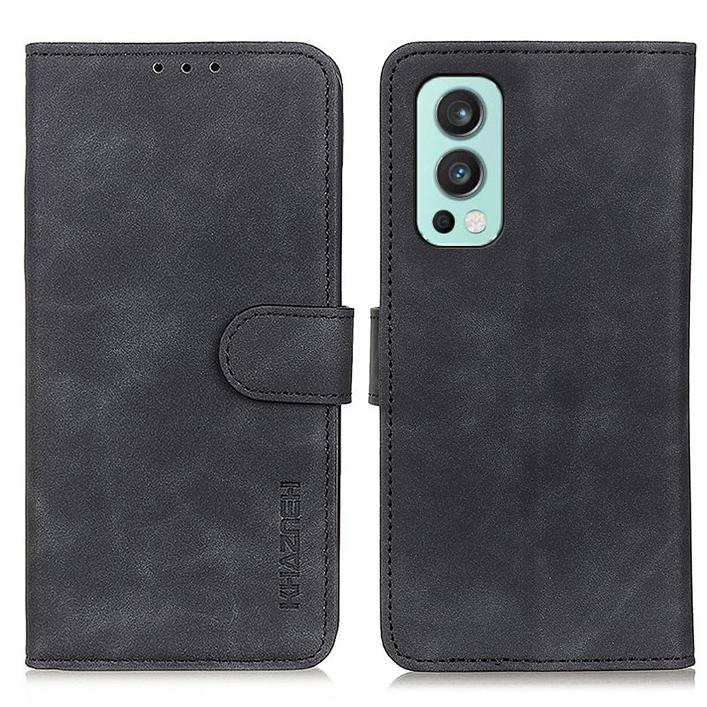 KHAZNEH OnePlus Nord 2 5G - KHAZNEH Retro Läder Fodral - Svart