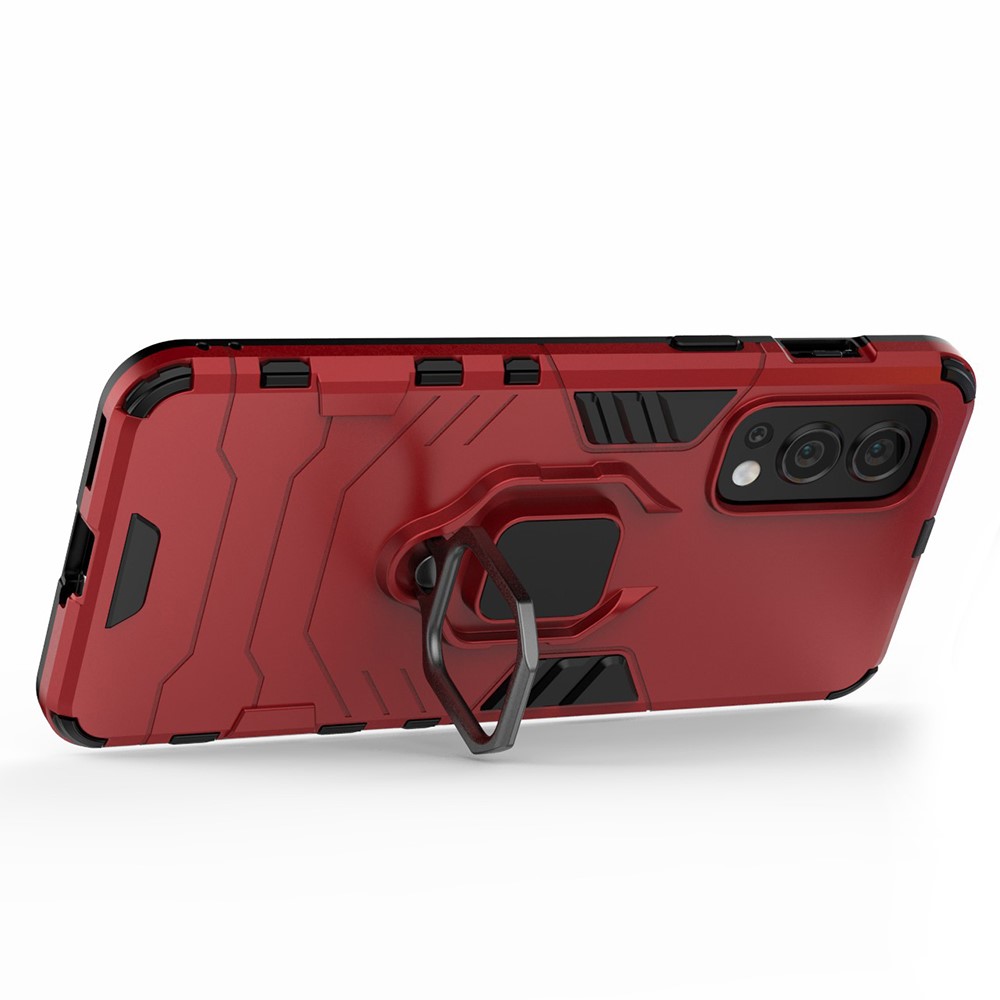  OnePlus Nord 2 5G - Hybrid Ring Skal - Röd