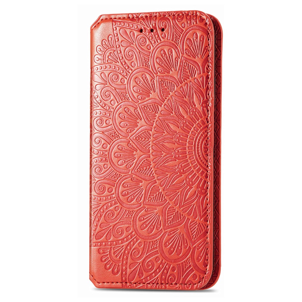  OnePlus Nord 2 5G - Mandala Tryckt Läder Fodral - Röd