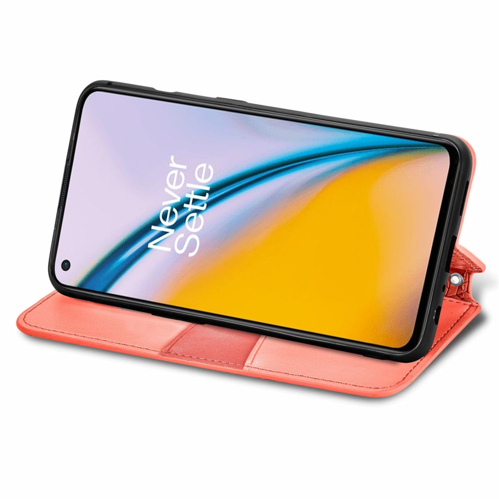  OnePlus Nord 2 5G - Mandala Tryckt Läder Fodral - Röd