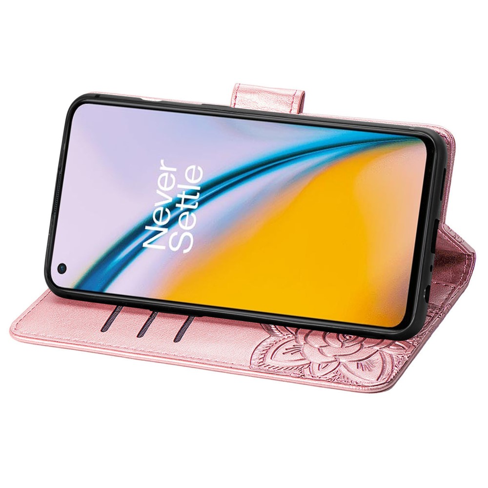  OnePlus Nord 2 5G - Butterfly Läder Fodral - Roséguld