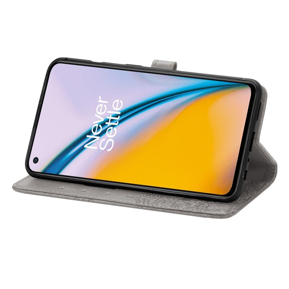  OnePlus Nord 2 5G - Mandala Läder Fodral - Grå