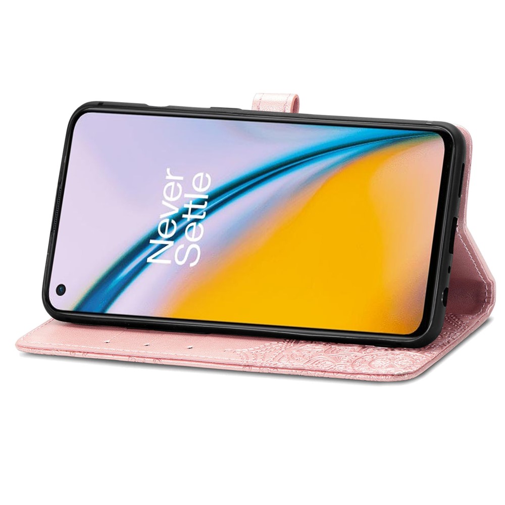  OnePlus Nord 2 5G - Mandala Läder Fodral - Roséguld