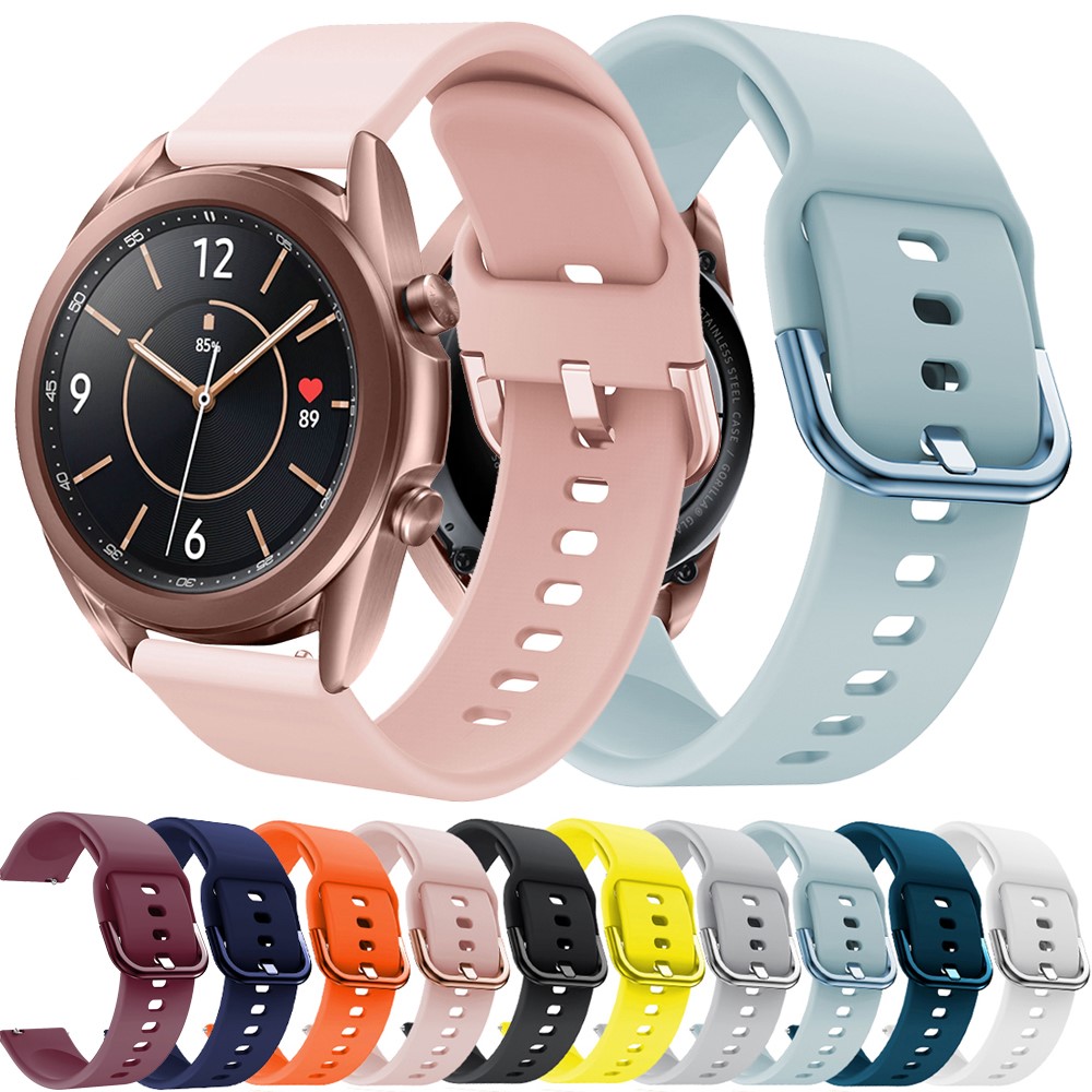  Silikon Armband För Smartwatch (20mm) - Svart