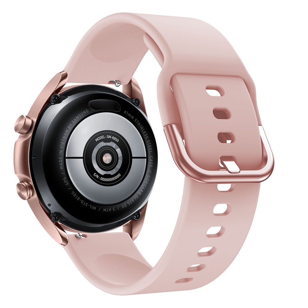  Silikon Armband För Smartwatch (20mm) - Ljus Rosa