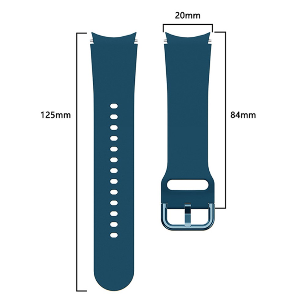  Silikon Armband För Galaxy Watch 4/5/5 Pro/6/7/FE Mörk Blå