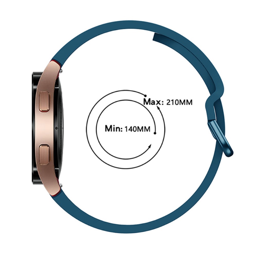  Silikon Armband För Galaxy Watch 4/5/5 Pro/6/7/FE Mörk Blå
