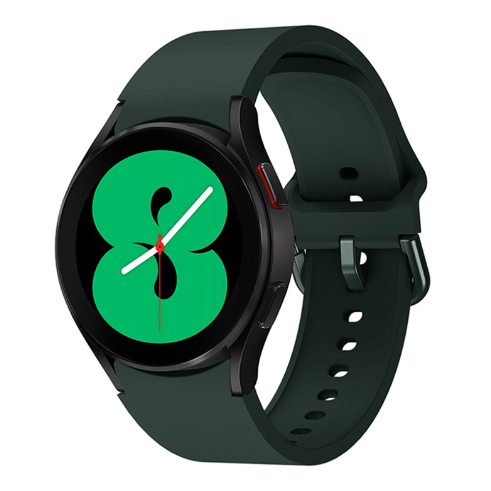  Silikon Armband För Galaxy Watch 4/5/5 Pro/6/7/FE Mörk Grön